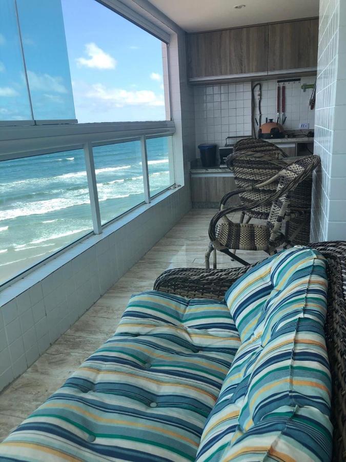 Mongagua Com Vista Para O Mar Pe Na Areia المظهر الخارجي الصورة